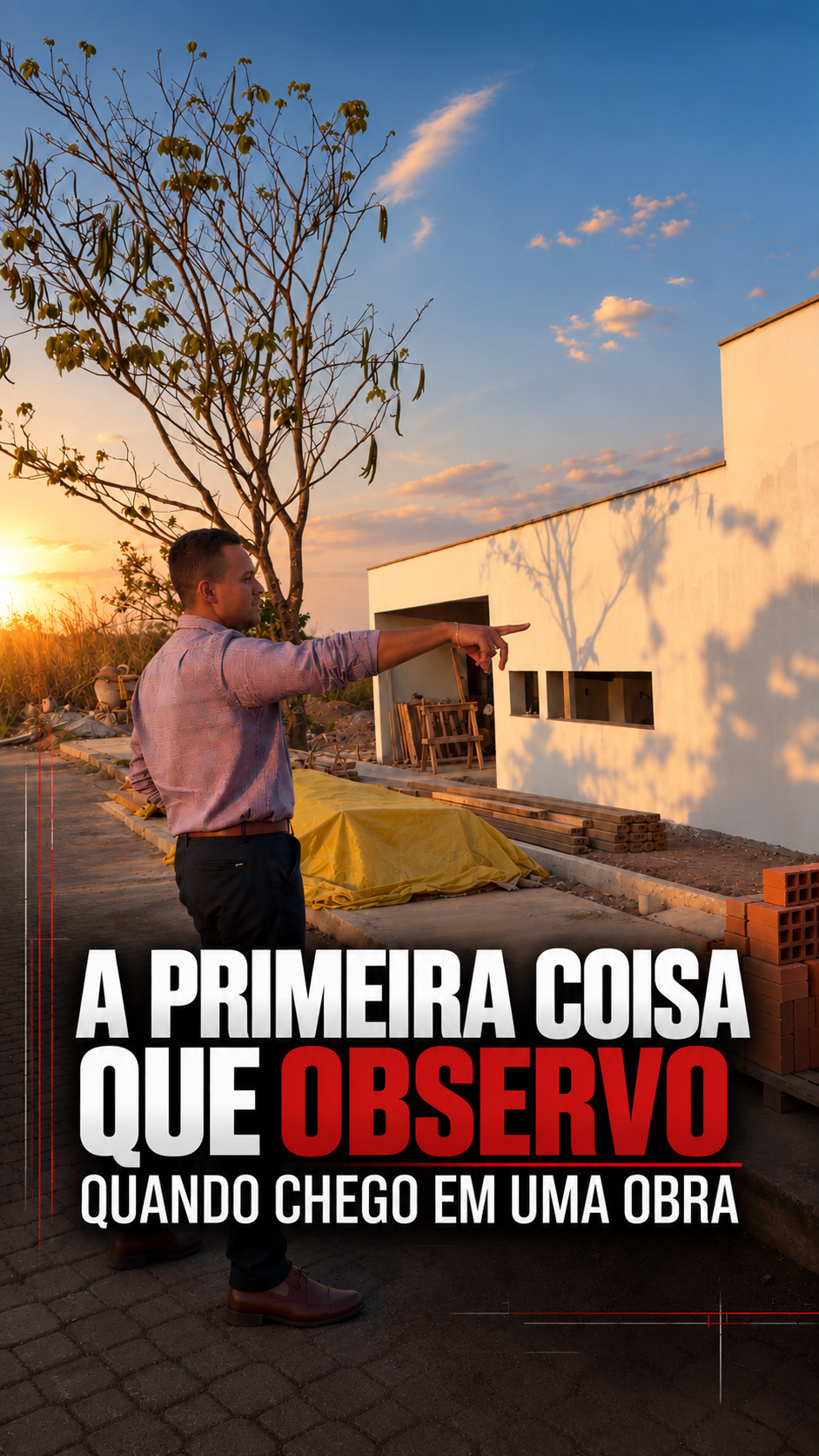 A primeira coisa que observo quando chego em uma obra